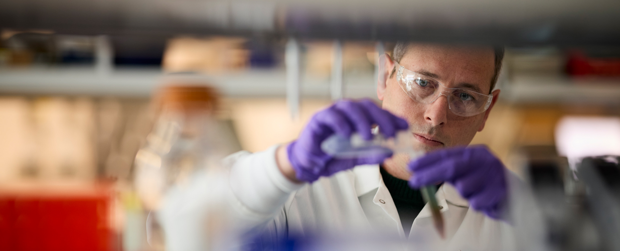 Two Lilly scientists working in the lab